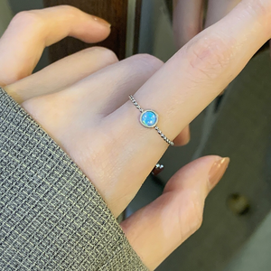 Adjustable <b>Opal</b> <b>Ring</b> with Bead Curtain Design for Women | Elegant Round Luxury Style Waterproof, Hypoallergenic & Non-Fading - Product Image 1