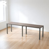 Poste de travail modulaire ergonomique pour 2 personnes, bureau en îlot, table de bureau ouverte de 240x60x75cm pour agence créative