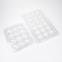 12 truffe chocolat bonbons personnalisé en plastique transparent à clapet plateau d'emballage de boursouflure de boîte