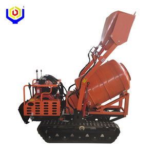 Mini Bétonnière Compacte sur Chenilles 1100L, Bétonnière Portative sur Chenilles avec <span class=keywords><strong>Pelle</strong></span> Autochargeuse pour Chantier de Construction - Product Image 1