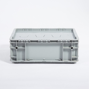 Auto Parts Gray Stackable Euro Plastic Storage Containers Bins Boxes With Lids