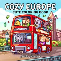 Buku Gambar Desain Modern Cetak Gravure Buatan Tangan Warna-warni Baru - Buku Mewarnai SpookyCutie Seri Monster untuk Anak-anak
