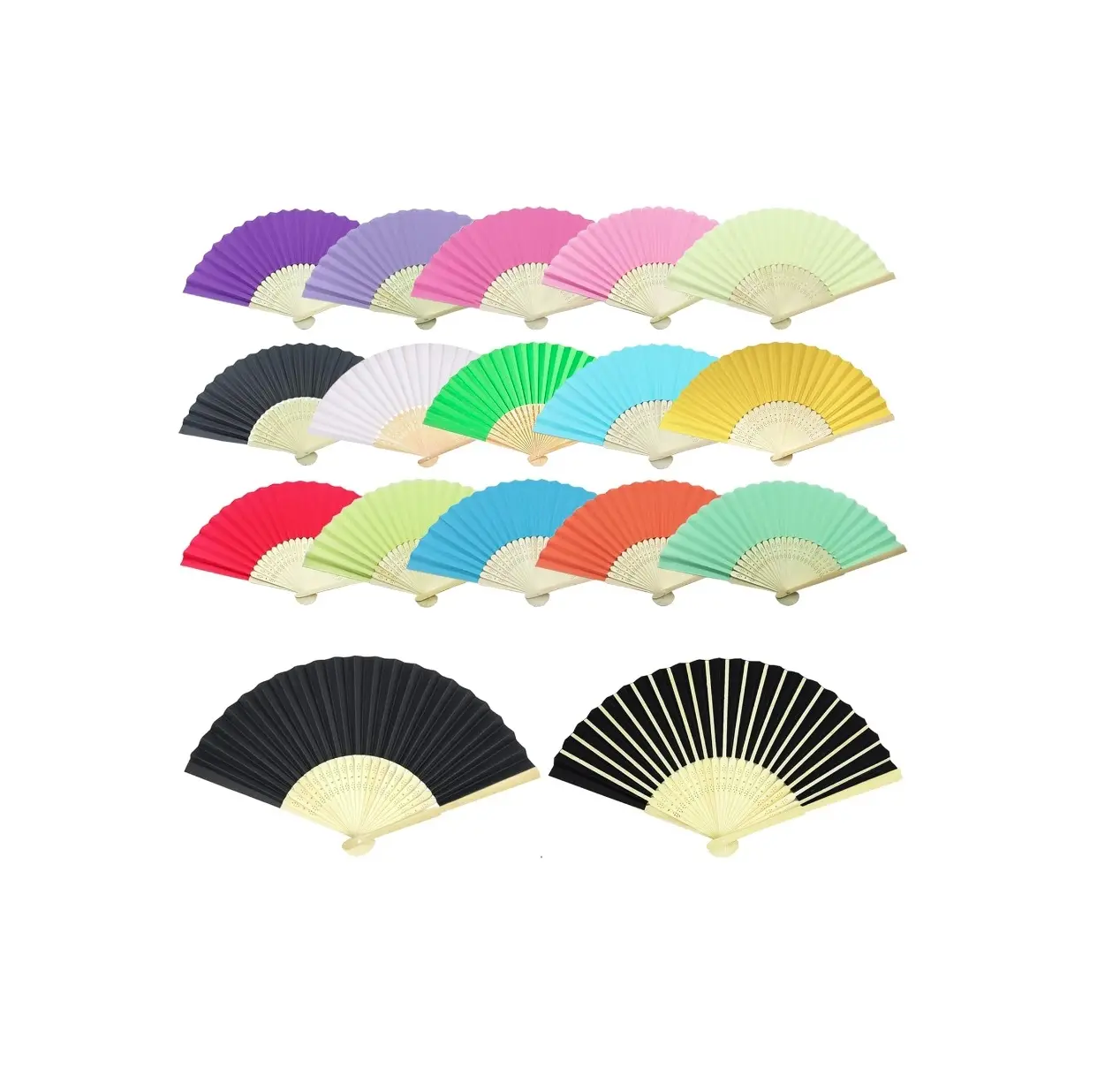 Custom Logo Printed Promotional Wholesale Wooden and Cotton Fans Handmade Fans Folding Hand Fan