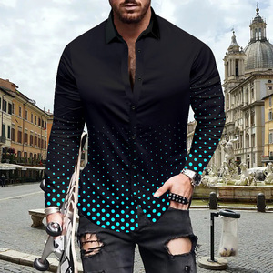 <span class=keywords><strong>Camicia</strong></span> Hawaiana Estiva da <span class=keywords><strong>Uomo</strong></span> Taglie Forti con Stampa Pittorica Vintage, Bottoni, Vestibilità Ampia e Maniche Lunghe, Ideale per Vacanze al Mare - Product Image 1