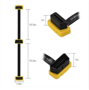 AUTOOL 자동차 OBD2 분할 케이블 자동 OBD 2 분배기 커넥터 OBDII 연장 수-암 어댑터 케이블 1 ~ 2 분할 코드 16pin