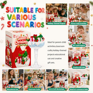 Caja de Regalo de Navidad, Kit de Manualidades con Arcilla de Secado al Aire para Hacer Postres, con Accesorios de Pegamento en Crema para Niños, OEM ODM - Product Image 6