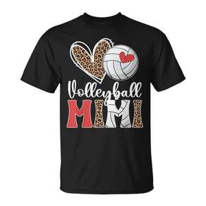 Camiseta de voleibol Mimi para abuela de jugador, diseño con estampado de leopardo - Product Image 1
