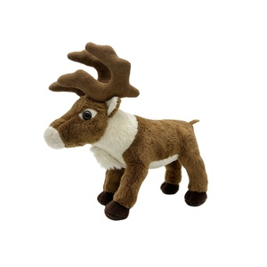 Peluche de renne de Noël réaliste, jouet en peluche <span class=keywords><strong>caribou</strong></span>, vente en gros, taille et logo personnalisés pour souvenir de vacances - Product Image 1