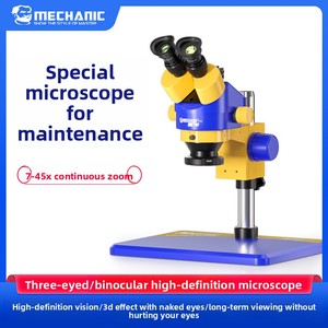 Microscope Stéréo Réparateur HD Binoculaire Trinoculaire Loupe Électronique Numérique Professionnelle Zoom Continu 7-45x Garantie 3 Mois - Product Image 5