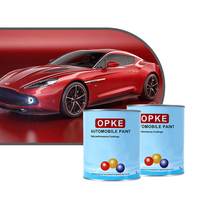 Peinture liquide acrylique 2K métallisée rouge vif brillant pour la rénovation automobile