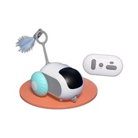 Jouet pour chat à mouvement automatique activé par le toucher, rechargeable par USB, télécommande électrique, avec baguette à plumes détachable