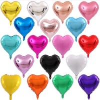 Ballon en aluminium de haute qualité, 6 pouces, pour mariage, saint-valentin, fête d'amour, en forme de cœur, vente en gros