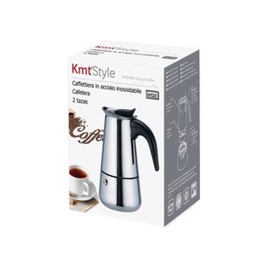 * OUTLET * caffettiera in acciaio inossidabile 6 tazze alte 20cm-casa e giardino/articoli per la casa - Product Image 2