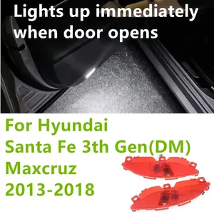 현대 산타페 3세대(DM) 맥스크루즈 2013-2018용 LED 웰컴 카 도어 라이트 프로젝션 장식 램프 액세서리 - Product Image 2