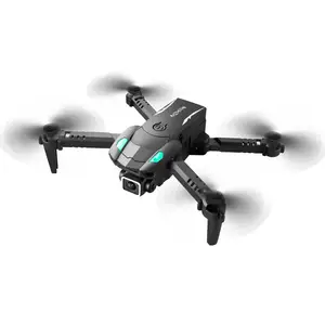 S128 Drone saku RC hitam 3 baterai, mainan kamera pesawat tanpa awak kecil