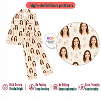 Dropshipping Personalisierte Pyjamas mit Mehrfach-Foto-Druck, Lustige Allover-Print Schlafanzüge, Einzigartiges DIY-Geschenk für Paare und Freunde