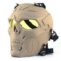 Masque de crâne en plastique léger pour jeu de CS, équipement de protection tactique du visage contre les produits chimiques