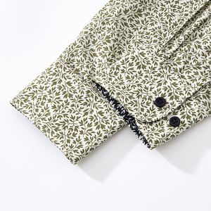 Camisa informal de manga larga a la moda para hombre, 100% algodón, Popelina, cuello vuelto, estampado Digital de un solo pecho, respetuoso con el medio ambiente, otoño - Product Image 3