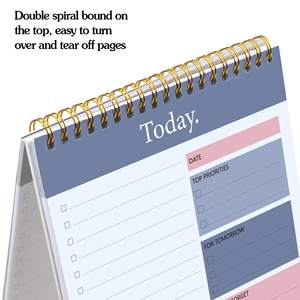 A5 Hot Sale Custom Printing Inner Pages Gold Spiral Daily Planner Memo <b>Notepad</b> - Product Image 5