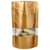 Sachets Doypack refermables colorés en aluminium avec fenêtre, modèle VMPET 533, pour emballage alimentaire (snacks, thé, fleurs, appâts)