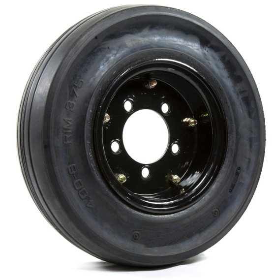 4 X 8 X 3.75 Black Baggage Wheel & Tire