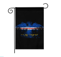 Drapeau de jardin double face Cap-Vert, best-seller d'usine, design numérique, 30x45cm, polyester, écologique, décoration extérieure