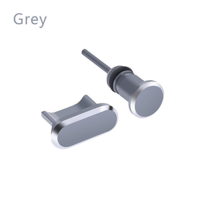 KINGGARD 2-in-1 Metal Aluminum Dust Plug for Micro USB and Type-C for Charging