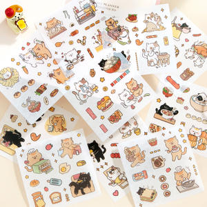 Simmo Cute Kitty Themed Briefpapier Box Memo Sheets 10 Aufkleber Washi Tape <span class=keywords><strong>Set</strong></span> für DIY-Projekte und Planer Dekoration - Product Image 4