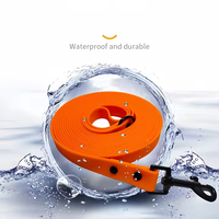 NOVIPET Ensemble laisse et collier pour chien en PVC imperméable, couleur unie, personnalisable pour la promenade et l'entraînement, équipement canin écologique