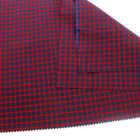 Tissu teint en fil à rayures rouges et noires en coton recyclé de haute qualité pour jupe