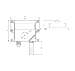 Rumah kaca pertanian monitor industri presisi tinggi pemancar tahan air karbon dioksida Analog <span class=keywords><strong>Sensor</strong></span> Co2 Rs485 - Product Image 6