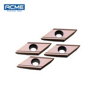 Plaquettes de chanfreinage personnalisables XCET170402ER/XCET310404ER en carbure de tungstène, indexables pour tournage, revêtement PVD, OEM