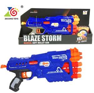 Высококачественная игра на открытом воздухе игрушечный пистолет снайперский Дартс Бластер 2 режима стрельбы с 5 синими дротиками 5 красными Мега Дартс - Product Image 3