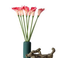 Tinggi alami PU buatan Calla Lily bunga sentuhan nyata grosir untuk ruang tamu dekorasi luar ruangan pernikahan