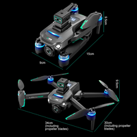 Drone professionnel S159 GPS 5G Wi-Fi 4K UHD avec double caméra, ESC en plastique, télécommande, UAV FPV Quadcopter RC Jouet