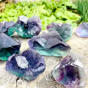 high quality natural rough raw rainbow fluorite crystal color mineral crystal fluorite cluster