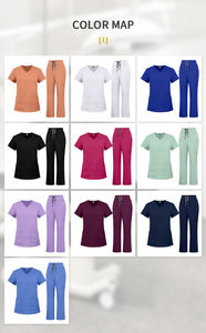 Divise Infermieristiche Personalizzate con Logo, Set a Maniche Corte in Tessuto Elasticizzato, Uniformi Mediche per Donne - Product Image 2