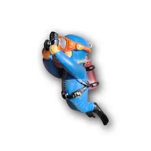 Accesorios decorativos para acuario de resina duradera, buzo de cámara bonito fluorescente con línea delgada y bola suspendida - Product Image 1