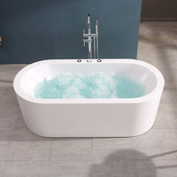 Baignoire autoportante en acrylique avec fonction spa, hydromassage et jets à bulles d'air, pour usage intérieur moderne, fonction jacuzzi