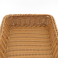 Panier à pain en plastique tissé à la main, écologique, XLW, forme carrée, petit panier en rotin PP pour enfants