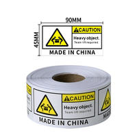 Étiquettes antistatiques jaunes imperméables Attention ESD pour carton