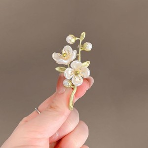 Retro moda temperamento verde jasmim broche planta flor pérola broche conjunto <span class=keywords><strong>pin</strong></span> acessórios - Product Image 2