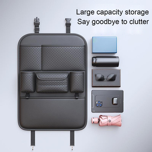 CHEGES Organisateur de siège arrière multifonctionnel grande capacité en cuir PU et ABS pour voiture, sac de rangement suspendu pour dossier de siège arrière - Product Image 3