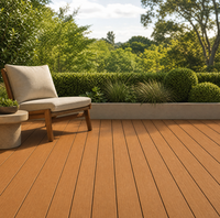 Planches de terrasse en composite WPC co-extrudées, imperméables, durables, pour extérieur, jardin, patio, terrasse, directement de l'usine