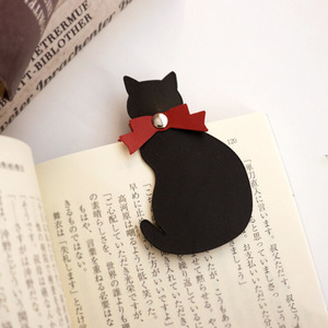 New creative PU leather cat <b>bookmarks</b>, cartoon style, perfect for students and books. - Product Image 5