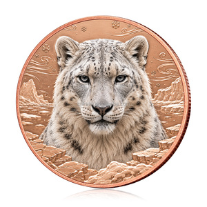 Monete Commemorative Personalizzate da 1oz in Rame Puro 999 con Rilievo di Animali Selvatici: <span class=keywords><strong>Leone</strong></span>, Tigre, Aquila, <span class=keywords><strong>Lupo</strong></span>, Leopardo, Stampa Colorata - Product Image 3