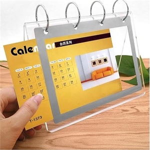 Organizador de Calendario Acrílico, Portafotos, Portamenús, Calendario de Sobremesa con 7 Bolsillos, Transparente - Product Image 6