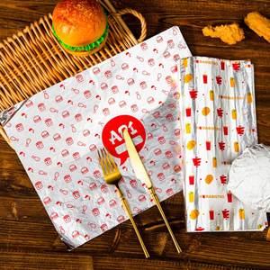 Emballage alimentaire jetable sur mesure en papier, isolation en aluminium pour les plats à emporter, adapté aux hamburgers, aux sandwichs et aux emballages alimentaires - Product Image 3