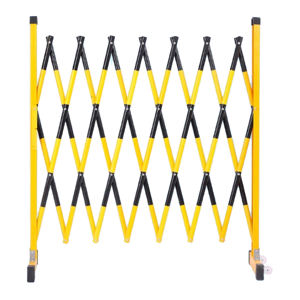 แผงกั้นไฟเบอร์กลาสแบบขยายได้พร้อมล้อ สำหรับการกั้นจราจรชั่วคราวกลางแจ้ง การเข้าถึงงานก่อสร้าง และการควบคุมฝูงชนในงานอีเวนต์ - Product Image 3