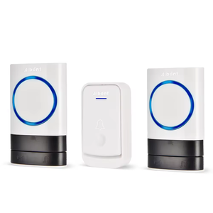 Aiben Q189189-WW blanc <span class=keywords><strong>2</strong></span> récepteurs 1 :transimtter sonnette sans fil 1000ft longue portée sonnette de porte <span class=keywords><strong>carillon</strong></span> étanche sonnette - Product Image 2